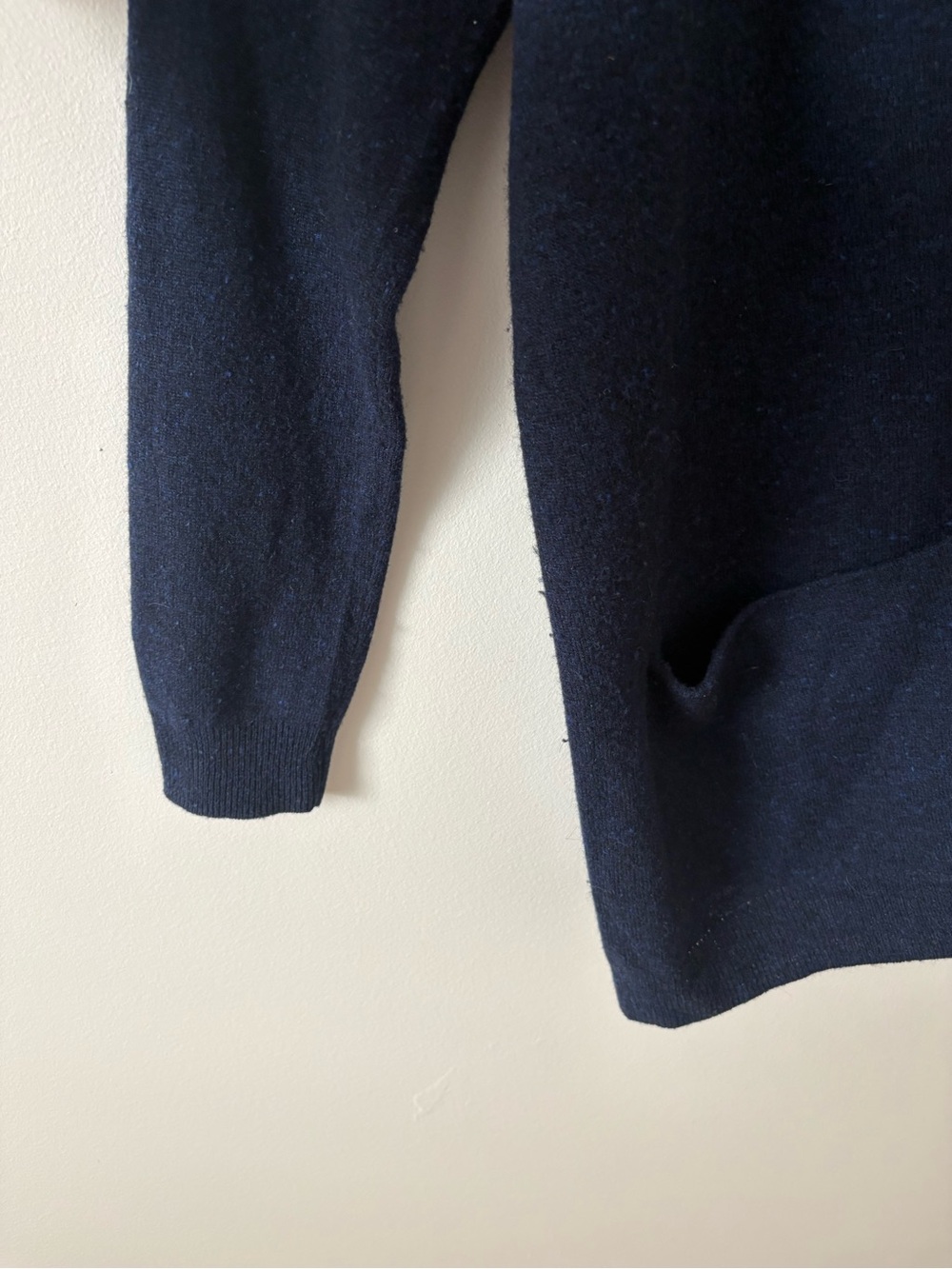 COS Oversized 100% Wool Navy Cardigan Sweater Size Small Minimalist Cozy Fall - Picture 6 of 12